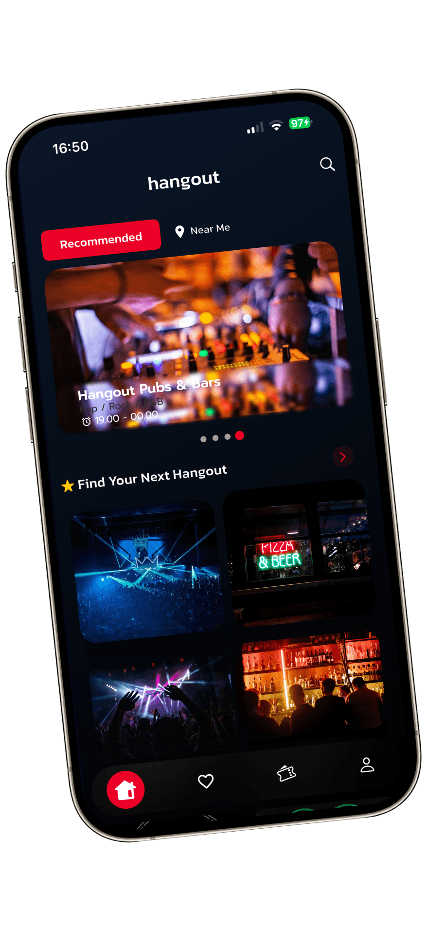 Hangout App Mockup