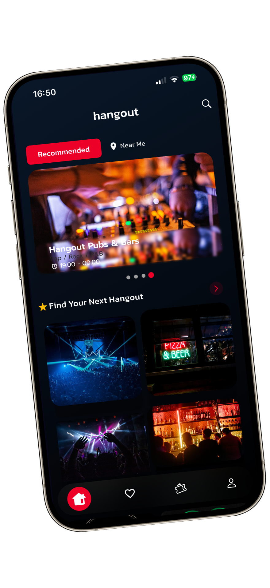 Hangout App Mockup